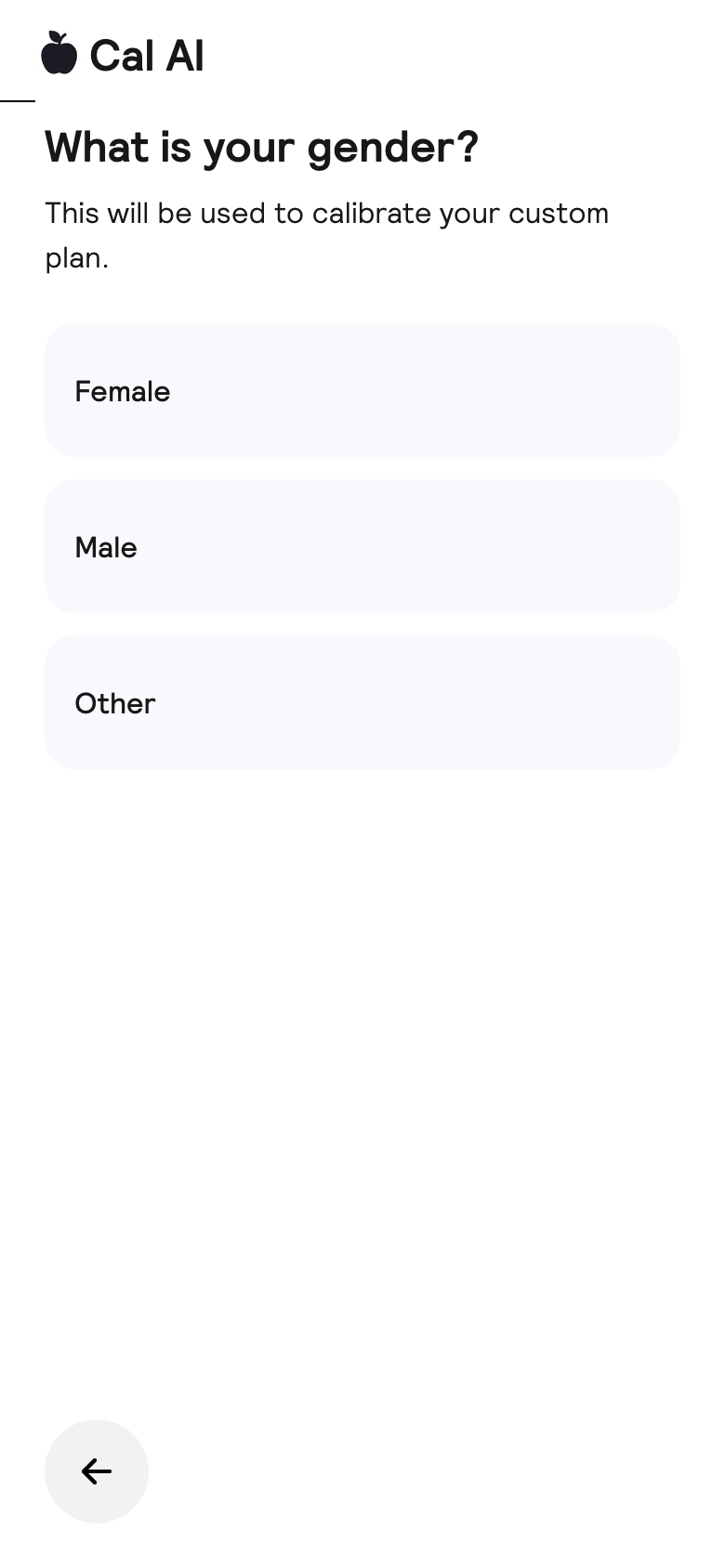 Gender screen